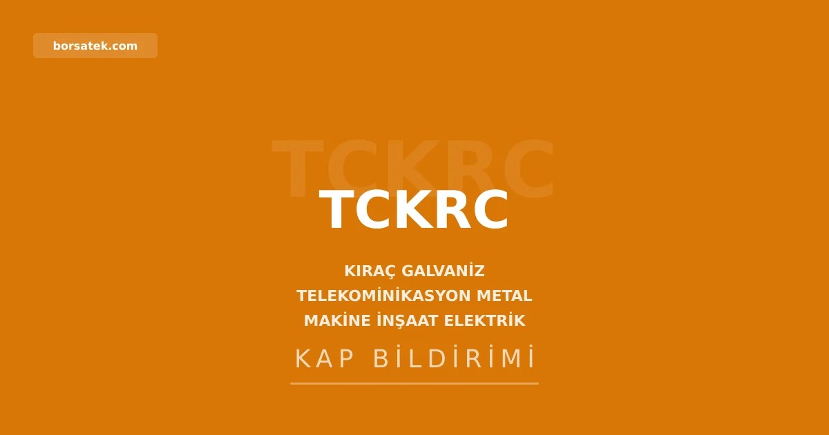 Kฤฑraรง Galvaniz'de baฤฤฑmsฤฑz yรถnetim kurulu รผyesi deฤiลti Borsatek