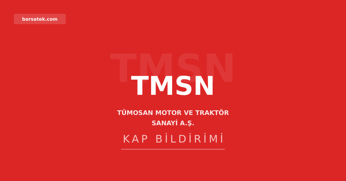 Tรผmosan Motor'a Savunma Sanayii Baลkanlฤฑฤฤฑ'ndan otomatik transmisyon projesi ihalesi verilmedi Borsatek