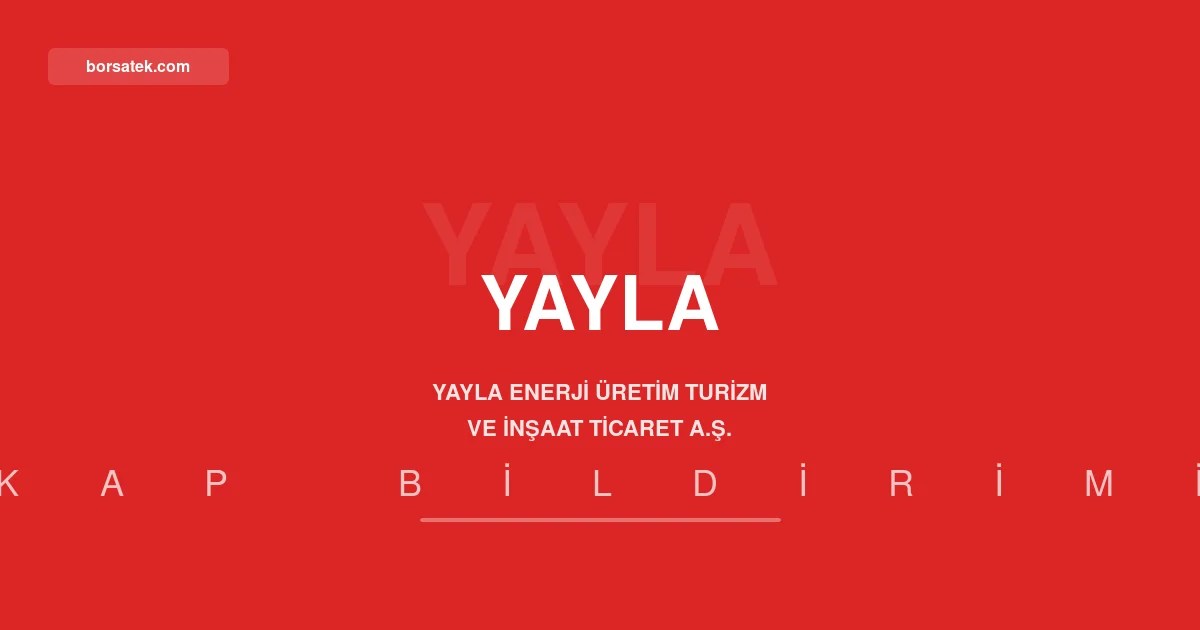 Yayla Enerji'nin net karฤฑ yerini 18,9 milyon TL zarara bฤฑraktฤฑ Borsatek