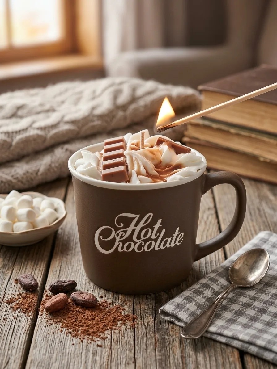 bougies parfumée chocolat chaud