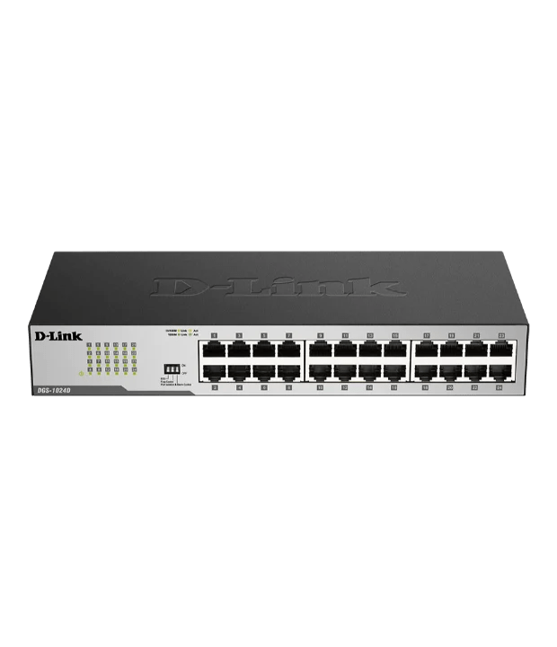 Switch 24 Ports Gigabit DGS-1024D – Métallique, Rackable