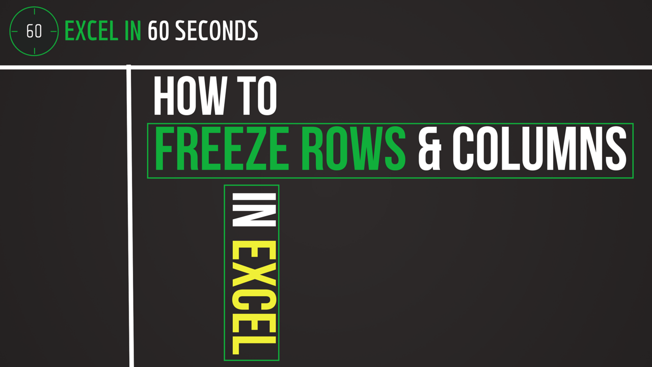 How to Freeze Rows and Columns in Excel BRAD EDGAR