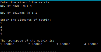 Transpose of a Matrix - C PROGRAM - BragitOff.com