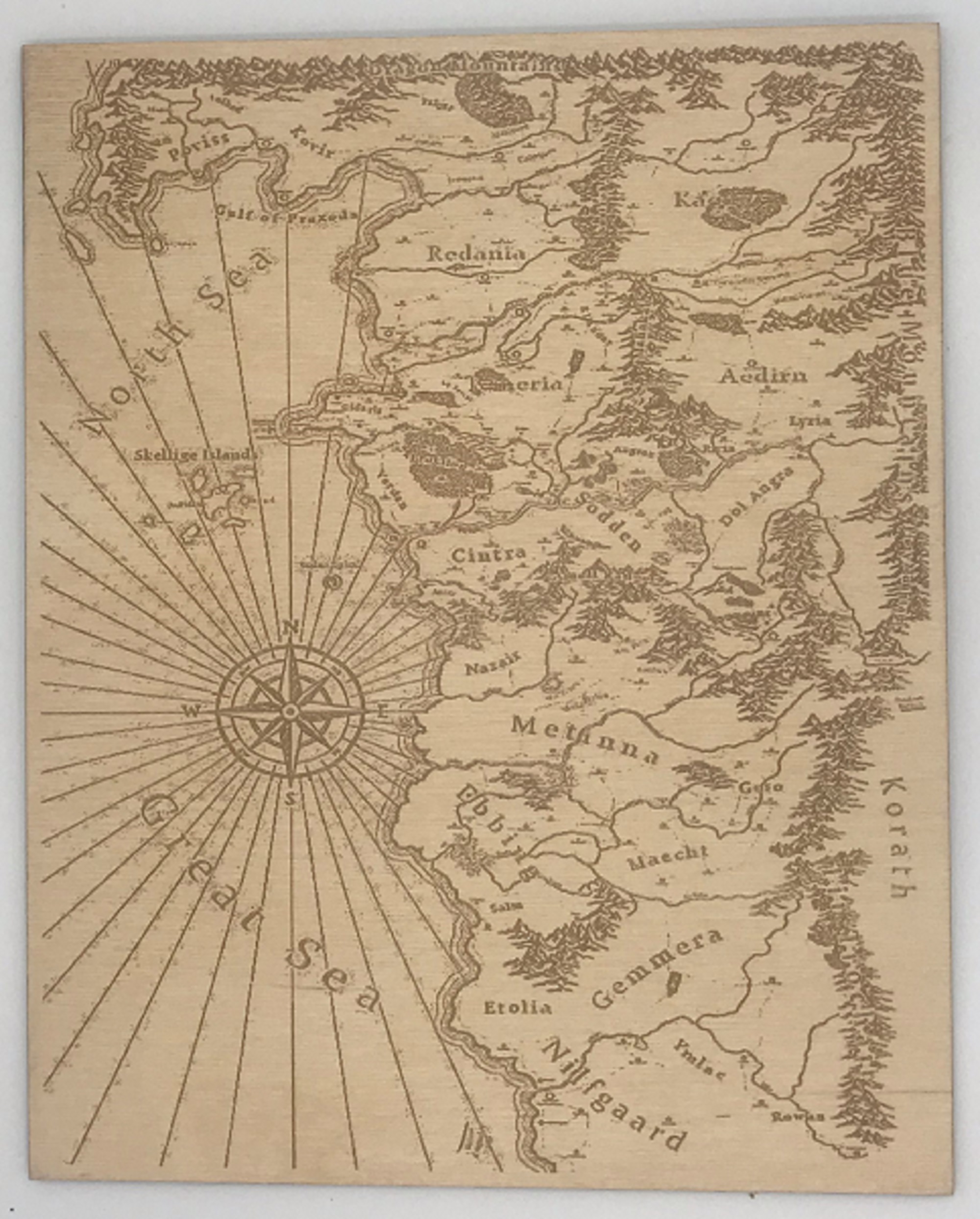 engraved map of witcher