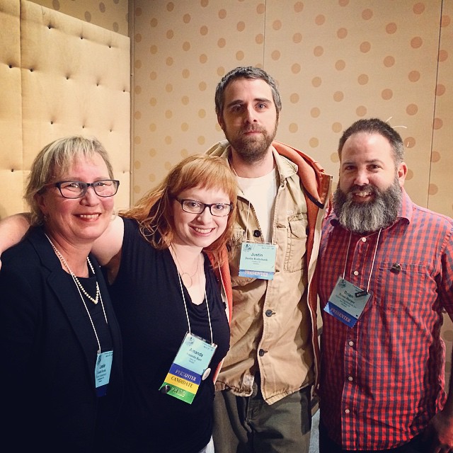 Me with Leslie Ferrin, Amanda Barr, and Justin Rothshank