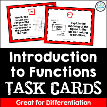 Intro to Functions Task Cards - 8th Grade