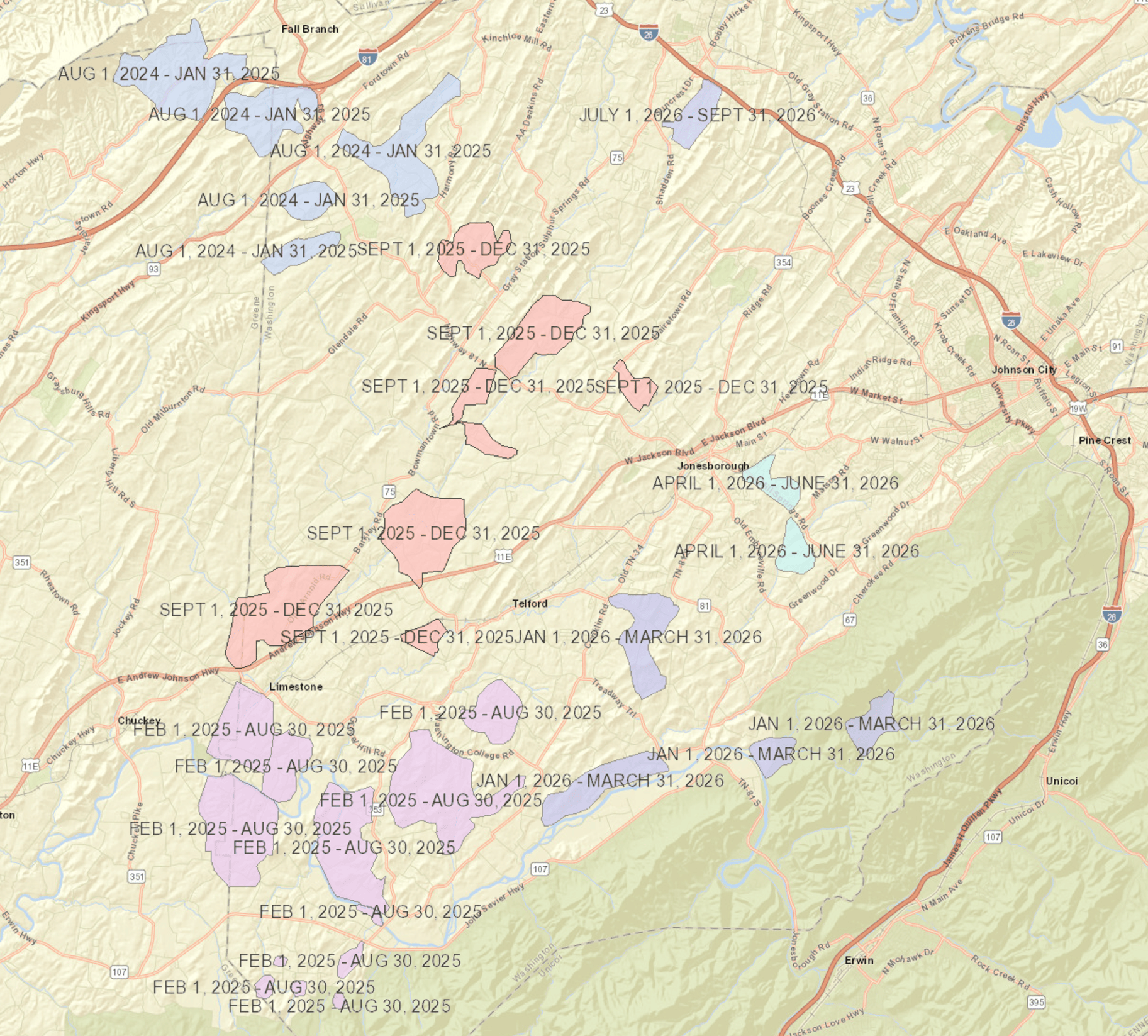 First Middle Mile Grant Project Ready To Serve Fall Branch Grant Map 