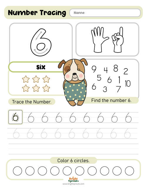Number tracing worksheets (free printable) for preschool to kindergarten