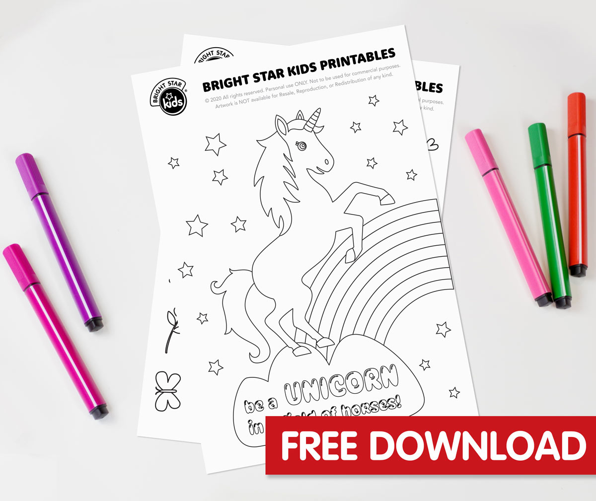 printable unicorn coloring pages archives bright star kids