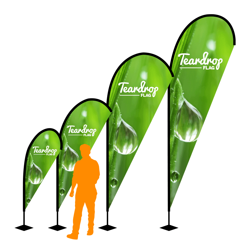 Custom Printed Teardrop Fabric Flags