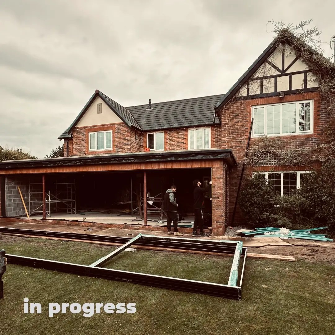 Caldy Extension work in progress view from rear