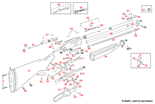 Winchester model 70 bolt action pre 64 owners manual · winchester model 12 . Marlin 1895 Schematic Brownells Uk