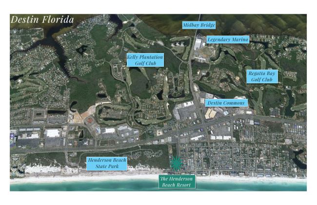 Beachfront Hotels Destin Florida Map Map Henderson Beach Resort 