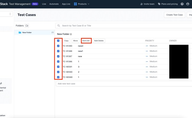 Edit Or Delete Test Cases | BrowserStack Docs