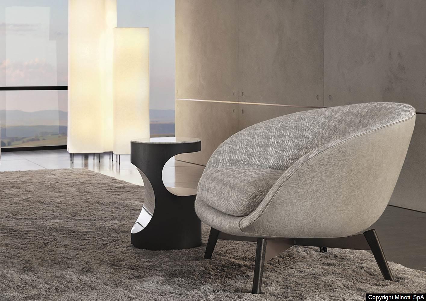 Svita charles relaxsessel hocker tv sessel braun fernsehsessel kunstleder holz. MINOTTI: Russell Sofa und Sessel- Linie von Dordoni
