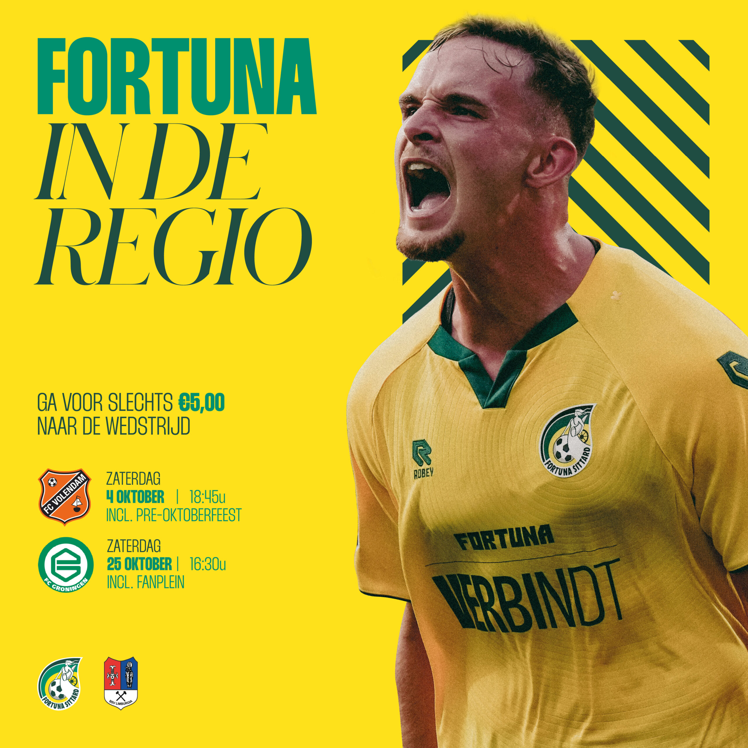 Voor slechts €5 naar Fortuna Sittard!