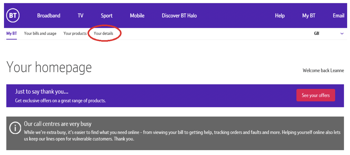 For business and public sector; Two Step Authentication Bt Help