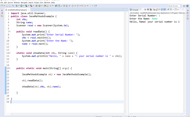 Java Tutorials - Methods And Classes | How To Define A Method?