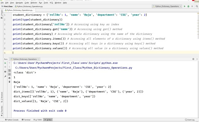 Python Tutorials - Dictionary Data Structure | Data Types