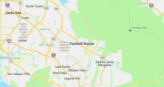 Moving To Foothill Ranch California BtoBers Map Of Foothill Ranch CA 