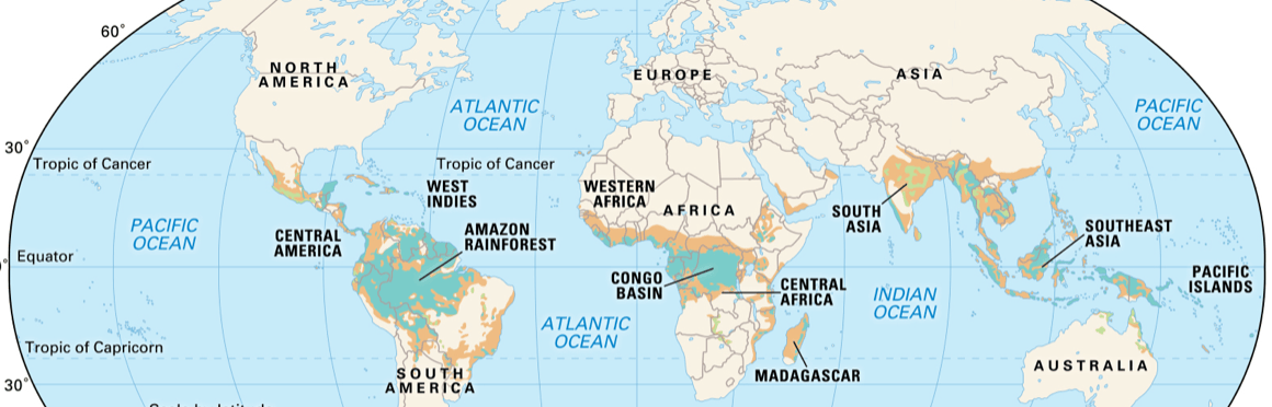 Deserts Of The World Map Labeled TR 