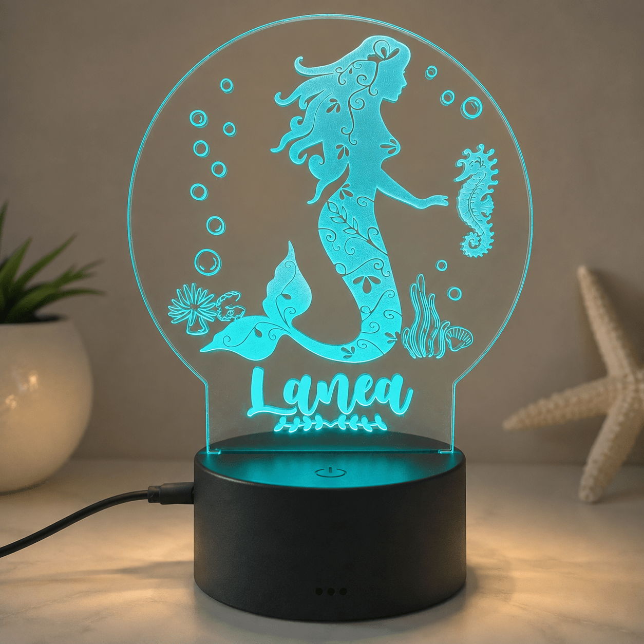 Mermaid LED Night Light