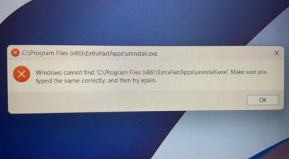 ExtraFastApps error message