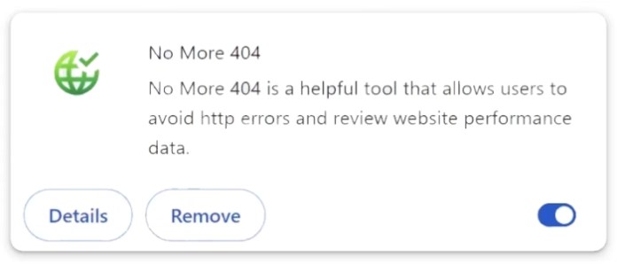 No More 404 extension