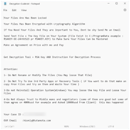 Zxc Ransomware (text note)