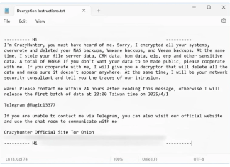 How to remove CrazyHunter Ransomware and decrypt .Hunted3 files