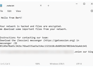How to remove Bert Ransomware and decrypt .encryptedbybert files