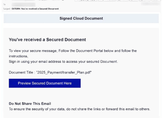 How to stop “Signed Cloud Document” e-mail spam