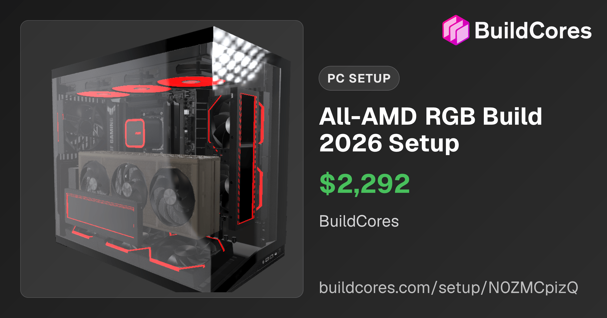 BuildCores PC Build All AMD RGB Build 2026 BuildCores Opengraph Image