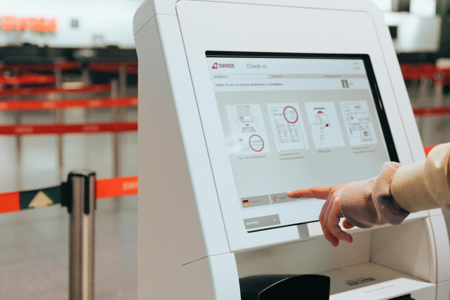 person checking in at the airport