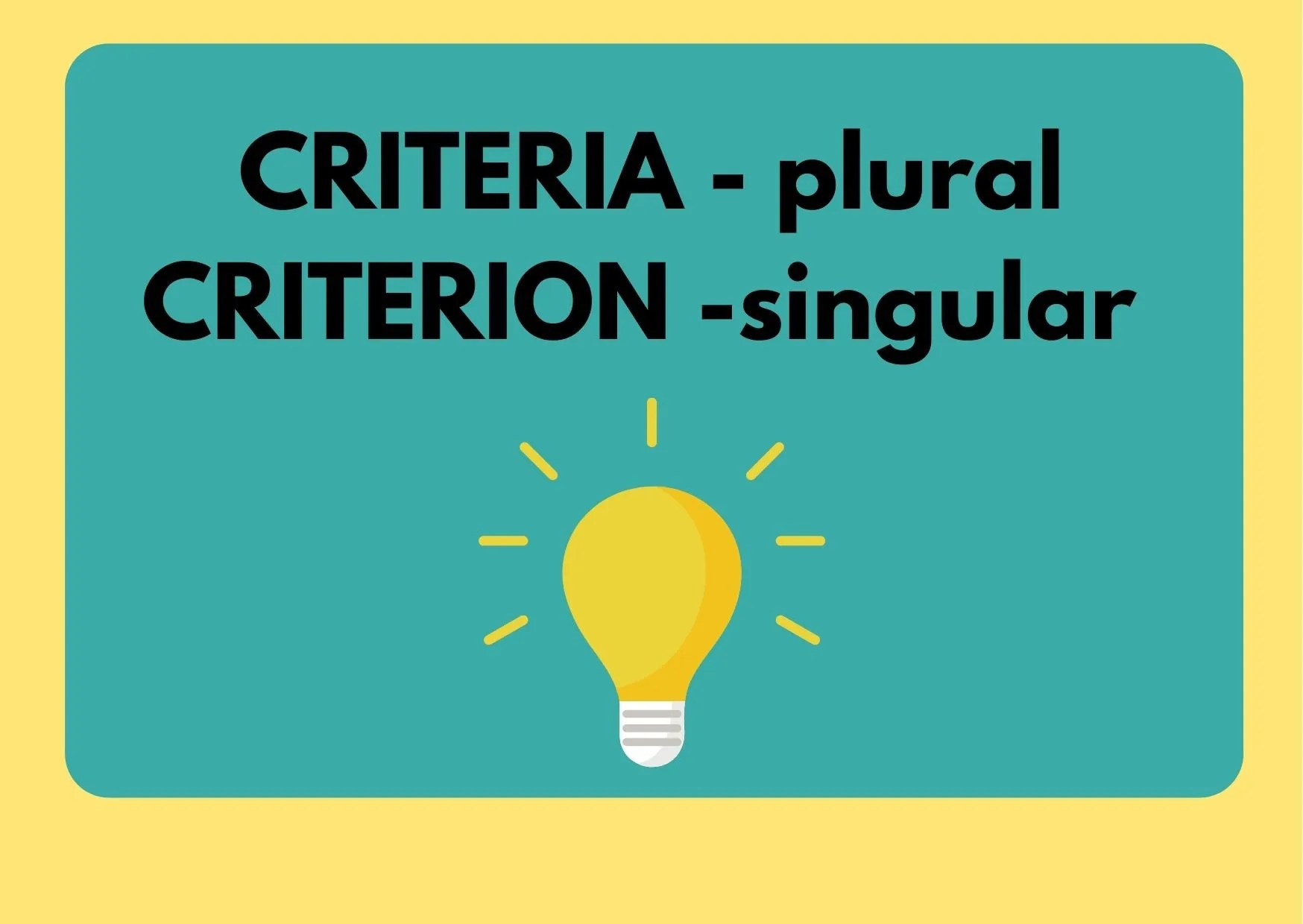 Criteria vs criterion: what is difference?
