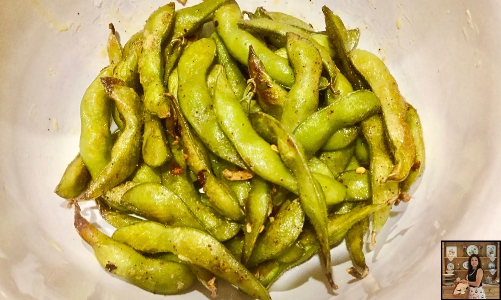 Spicy Garlic Edamame recipe tops restaurant version