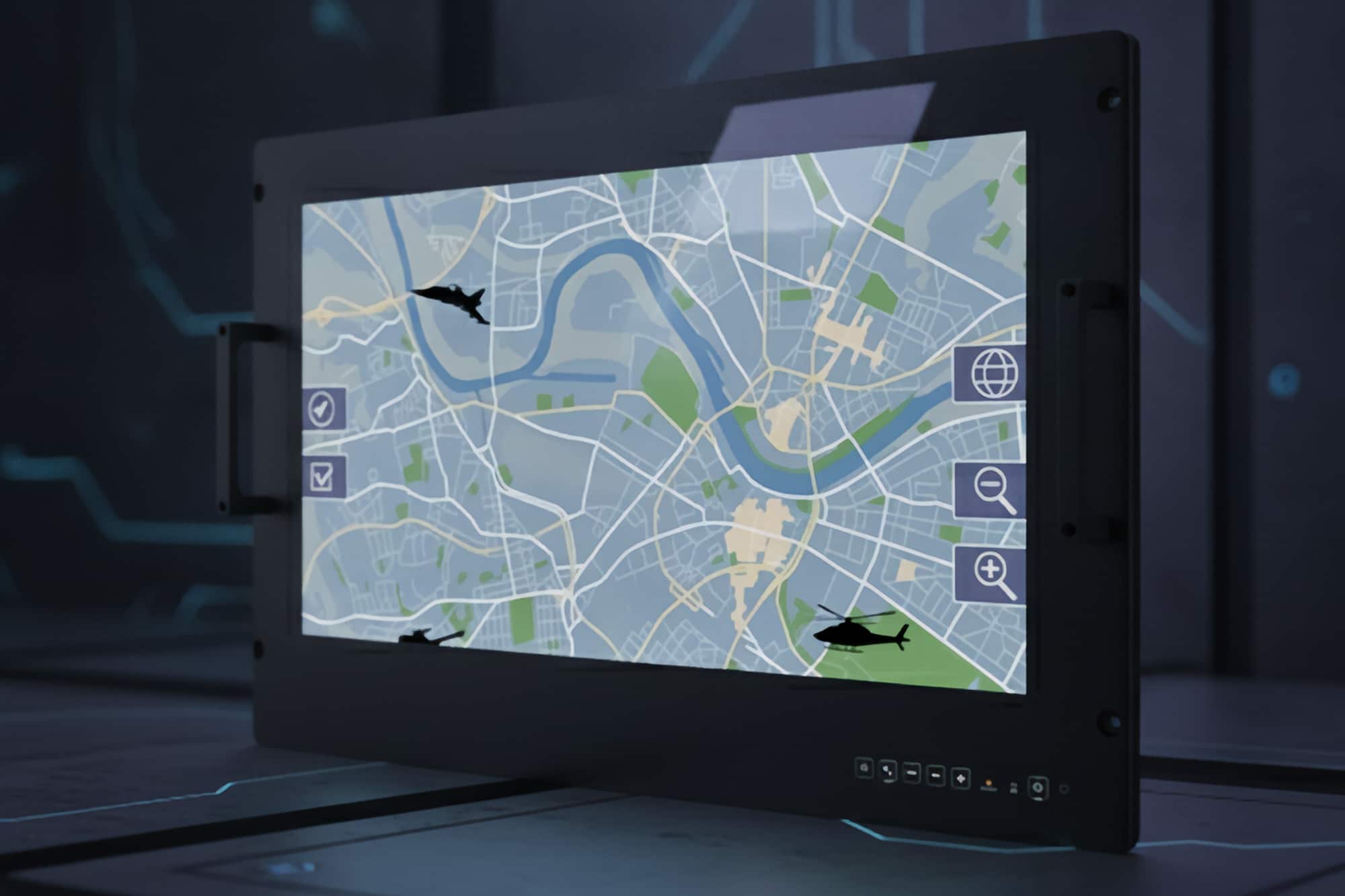 Winmate Defence Console Rack Panel PC Square