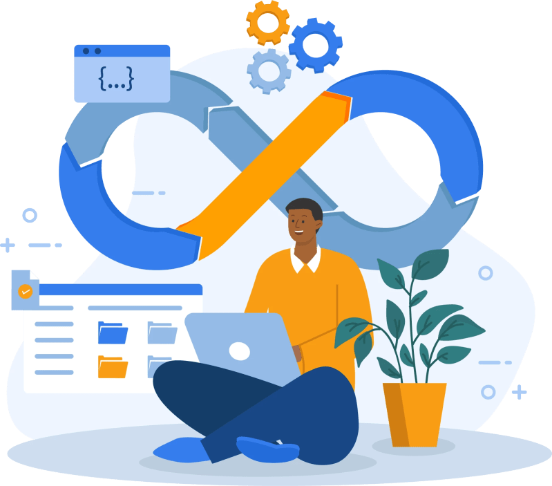 Devops Services Iworktech - Best Gradient Designs in Desktop