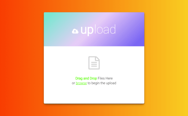 Animated Drag And Drop Image Uploader Using JavaScript