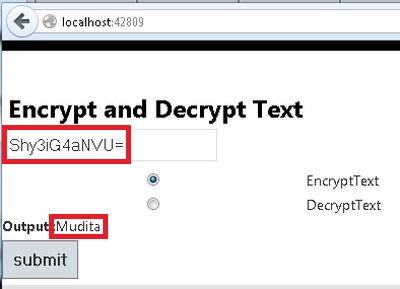 Encrypt and Decrypt Text in Web API (10) Encrypt and Decrypt Text in Web API (10)