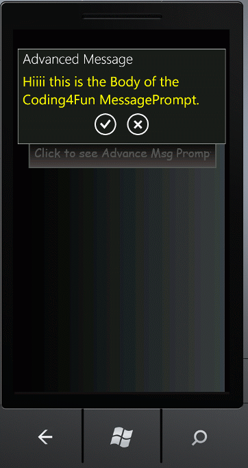 Using Coding4fun Message Prompt Control In Windows Phone 7 - Light Pictures - Premium Desktop Collection