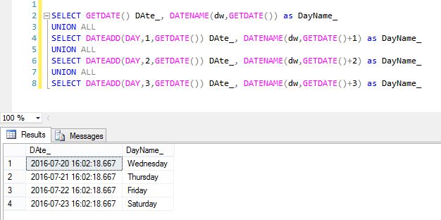 Get Day Of Week In Sql Server - Ocean Designs - Modern Desktop Collection