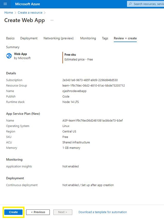 Azure App Service Creating Node Js Web App - Minimal Background Collection - Full HD Quality
