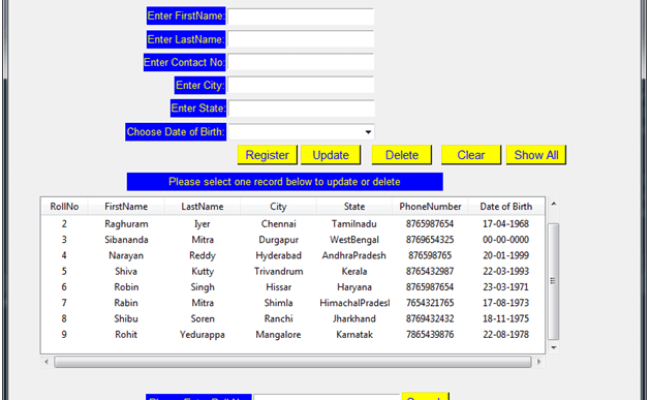 Displaying Rows Of Data From Mysql Database Table Using