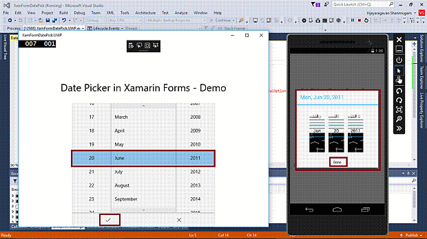 Date Picker In Xamarin Forms Application For Android And Uwp - Creative Gradient Texture - 4K