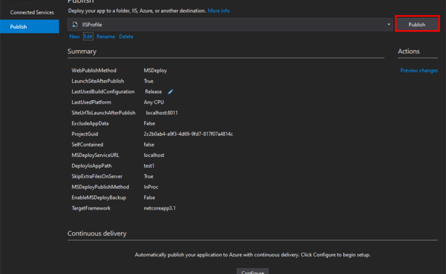 Deploy ASP.NET (Core) To IIS By Visual Studio