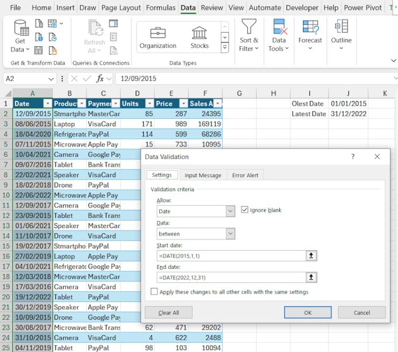 Excel Data Validation Using The Year Function Excelchat - Full HD Abstract Backgrounds for Desktop