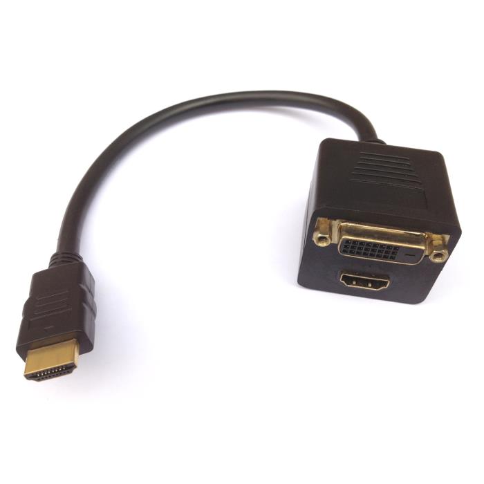 Splitter HDMI σε HDMI και DVI Aculine AD-043 (210081)