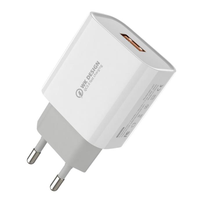 Φορτιστής Σπιτιού 18W WK WP-U57 1 Θέσης Λευκό (250554)