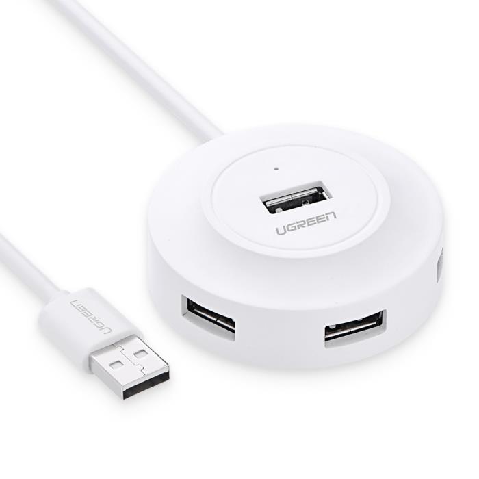 USB 2.0 Hub 4 Θέσεων UGREEN CR106 20270 Λευκό (340047)